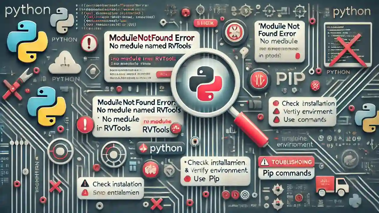 modulenotfounderror: no module named 'rvtools'