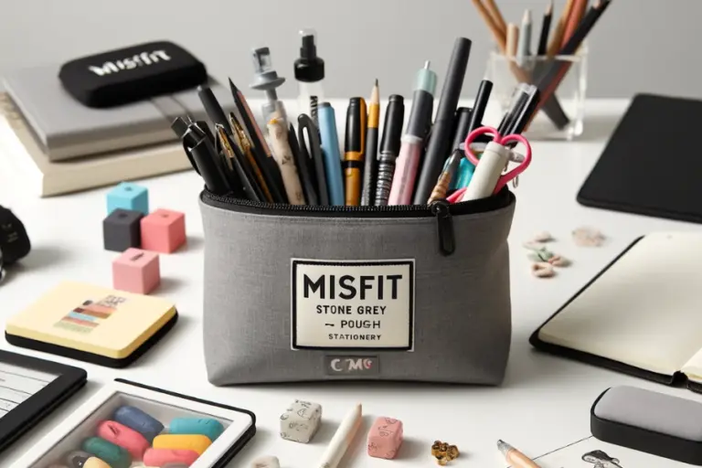 misfit stone grey tcmc pouch stationery